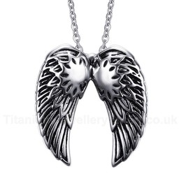 Men's Titanium Pendant Angel Wings PN-500