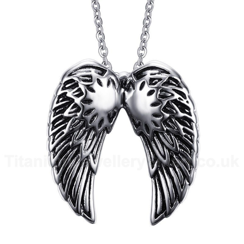 Men's Titanium Pendant Angel Wings PN-500