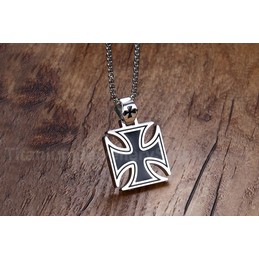 Men's Titanium Pendant 36 mm Black Sign of Templar PN-721