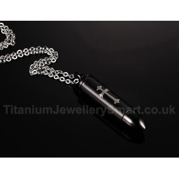 Unisex Titanium Pendant 50 mm Bullet 