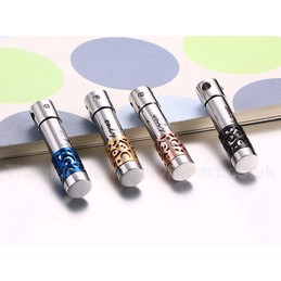 Women's Titanium Pendant Cylinder Openable Perfume Bottle PN-533