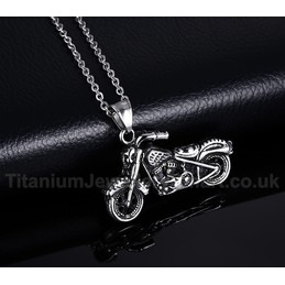 Men's Titanium Pendant Motorcycle PN-465