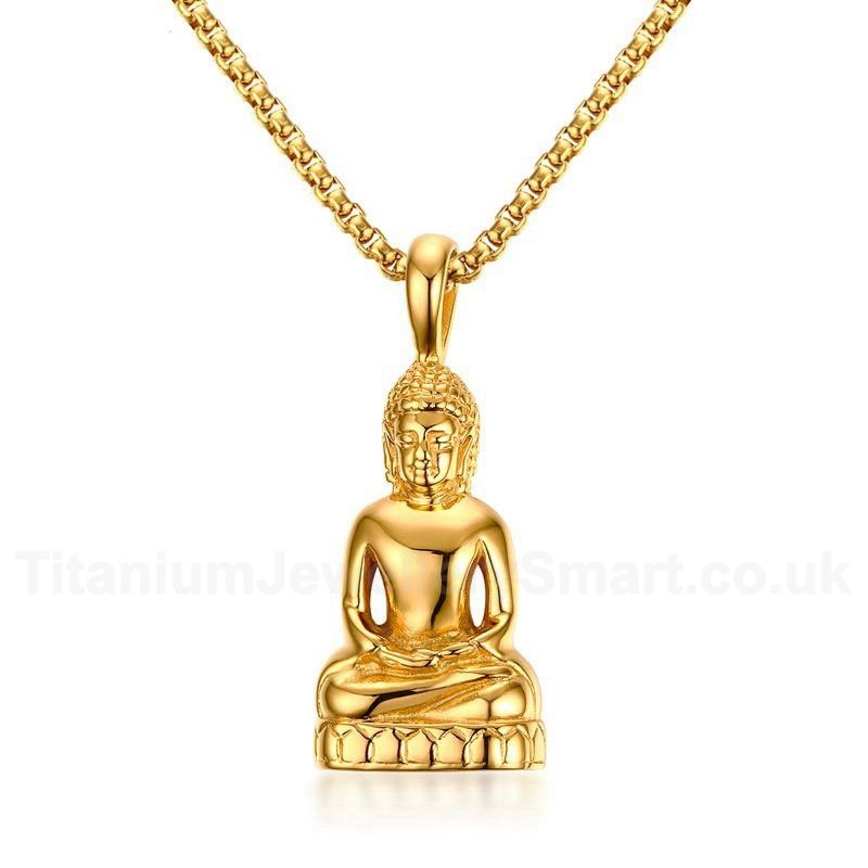 Men's Titanium Pendant 45.2 cm Buddha Statue PN-789
