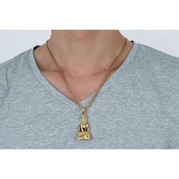 Men's Titanium Pendant 45.2 cm Buddha Statue PN-789