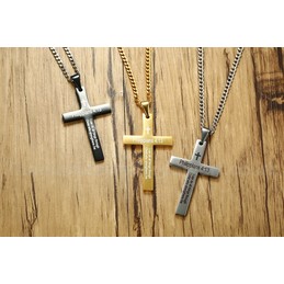 Unisex Titanium Pendant Bible PN572