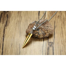 Men's Titanium Pendant Bullet PN-437
