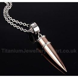 Men's Titanium Pendant Bullet PN-437