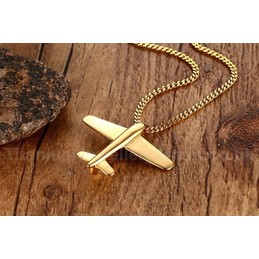 Men's Titanium Pendant 40 mm Airplane PN-678