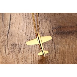 Men's Titanium Pendant 40 mm Airplane PN-678