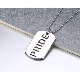Unisex Titanium Pendant Rainbow PN-023