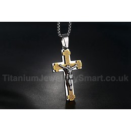Men's Titanium Pendant Jesus Cross PN-115