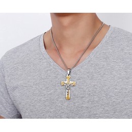Men's Titanium Pendant Jesus Cross PN-115