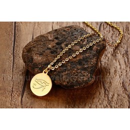 Men's Titanium Pendant 19 mm Eye of Horus Tag PN-686