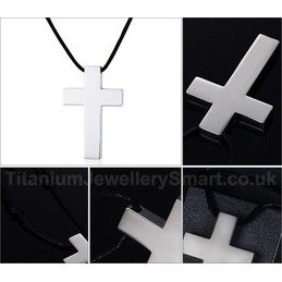 Men's Titanium Pendant Cross PN-020