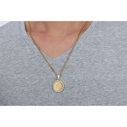 Men's Titanium Pendant 29 mm Zircon PN-627