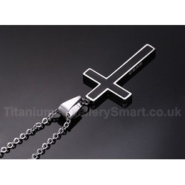 Men's Titanium Pendant Cross Black PN-236