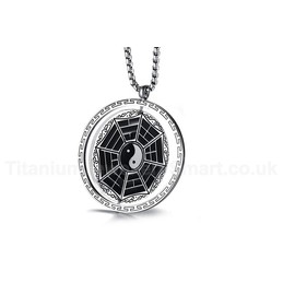 Men's Titanium Pendant 55 mm Bagua Rotatable PN-877S