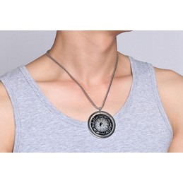 Men's Titanium Pendant 55 mm Bagua Rotatable PN-877S