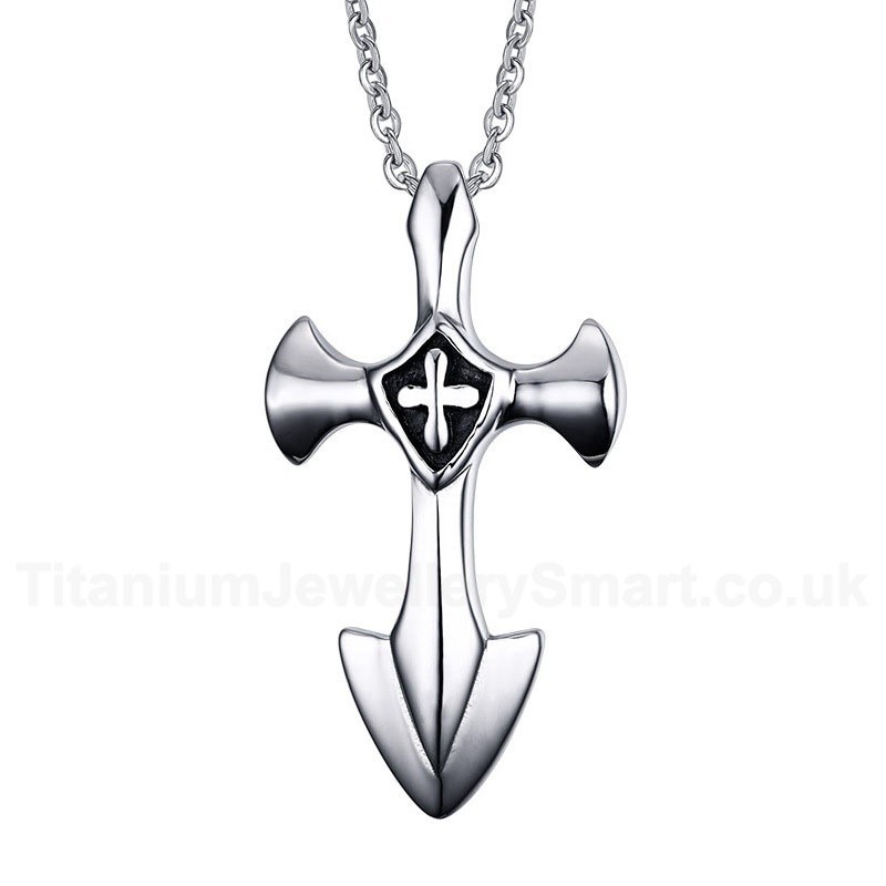 Men's Titanium Pendant Cross Anchor Cross PN-310