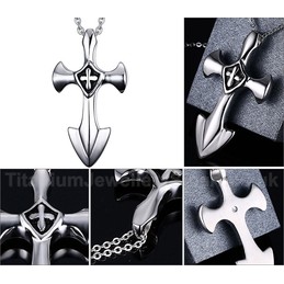 Men's Titanium Pendant Cross Anchor Cross PN-310