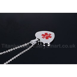 Unisex Titanium Pendant Medical ID PN-589