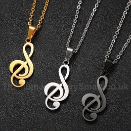 Unisex Titanium Pendant 34 mm Music Symbol PN-560