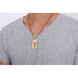 Unisex Titanium Pendant 41.5 mm Jesus Tag PN-655