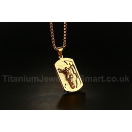 Unisex Titanium Pendant 41.5 mm Jesus Tag PN-655