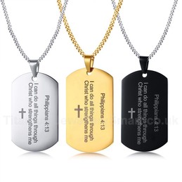 Men's Titanium Pendant Bible PN004