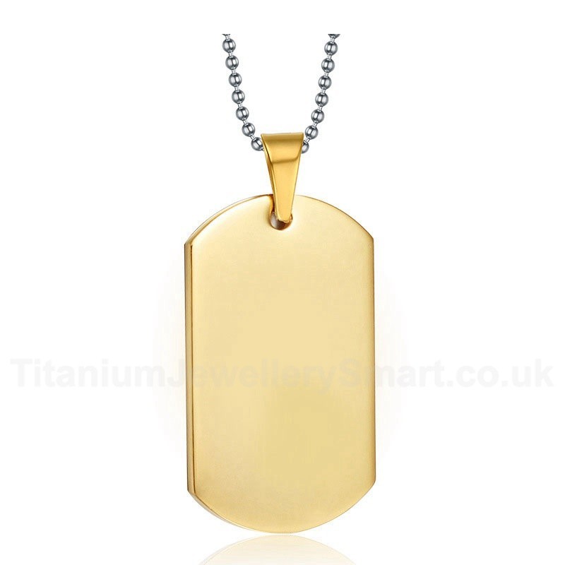 Men's Titanium Pendant Dog Tag PN-004G
