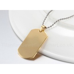 Men's Titanium Pendant Dog Tag PN-004G
