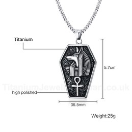 Men's Titanium Pendant Anubis The Ankh PN-781S