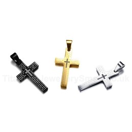 Men's Titanium Pendant Cross Multi Colours Bible PN-871