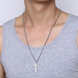 Men's Titanium Pendant Cross Multi Colours Bible PN-871