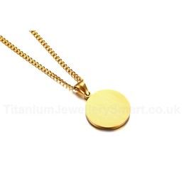 Men's Titanium Pendant 31 mm Zircon Virgin Mary PN-628