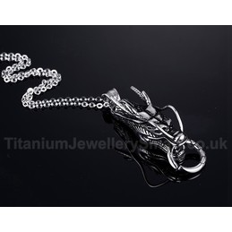 Men's Titanium Pendant Chinese Dragon Head PN-512