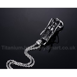 Men's Titanium Pendant Chinese Dragon Head PN-512