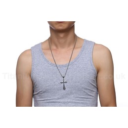 Men's Titanium Pendant Cross PN886S