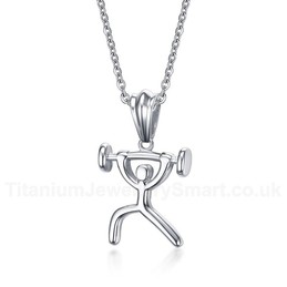 Men's Titanium Pendant 47 mm Weightlifting PN-783