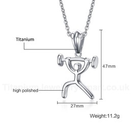 Men's Titanium Pendant 47 mm Weightlifting PN-783