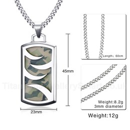 Men's Titanium Pendant Camo PN-819