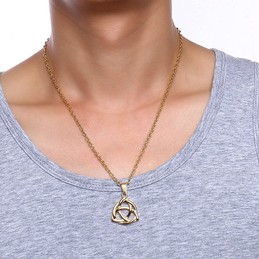 Men's Titanium Pendant Hollow Celtic Eternity Knot PN-947