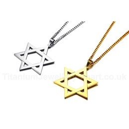 Men's Titanium Pendant 51 mm Hollow Hexagram PN-833