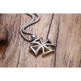 Men's Titanium Pendant 40.5 mm Hollow Sign of Templar PN-722
