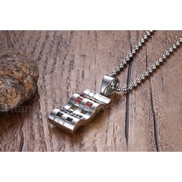 Unisex Titanium Pendant Multi Colours Crystal