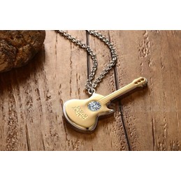 Unisex Titanium Pendant 48 mm Guitar PN-648