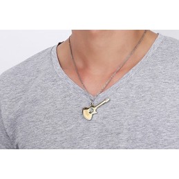 Unisex Titanium Pendant 48 mm Guitar PN-648
