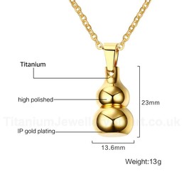 Men's Titanium Pendant 23.5 mm Gourd Openable PN-704