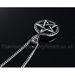 Men's Titanium Pendant 45.4 mm Pentagram PN-566