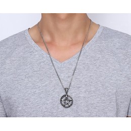 Men's Titanium Pendant 45.4 mm Pentagram PN-566